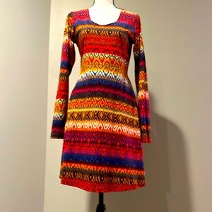 Angie Long Sleeve colorful Dress